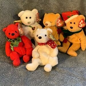 Ty Beanie Baby Holiday Bears Bunch